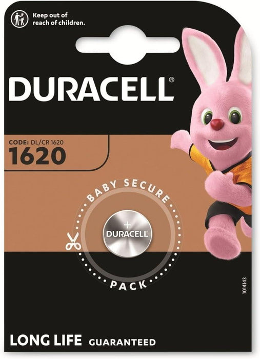 Button battery DURACELL CR-1620, 3V, Lithium