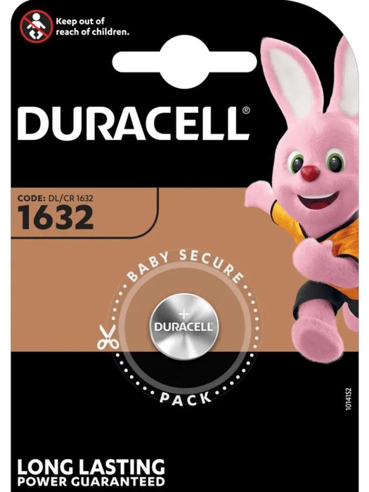 Button battery DURACELL CR-1632, 3V, Lithium