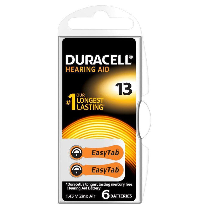 Battery zinc air DURACELL ZA13 6 pcs. hearing aid buttons in a blister