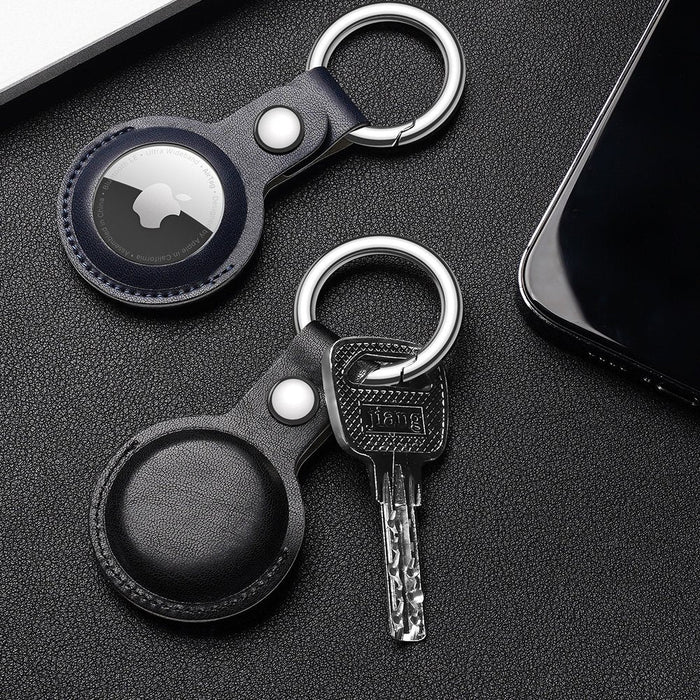 Dux Ducis 4pcs set Silicone flexible cover keychain loop case for Apple AirTag (Black / Green / Pink / Blue) - Cell