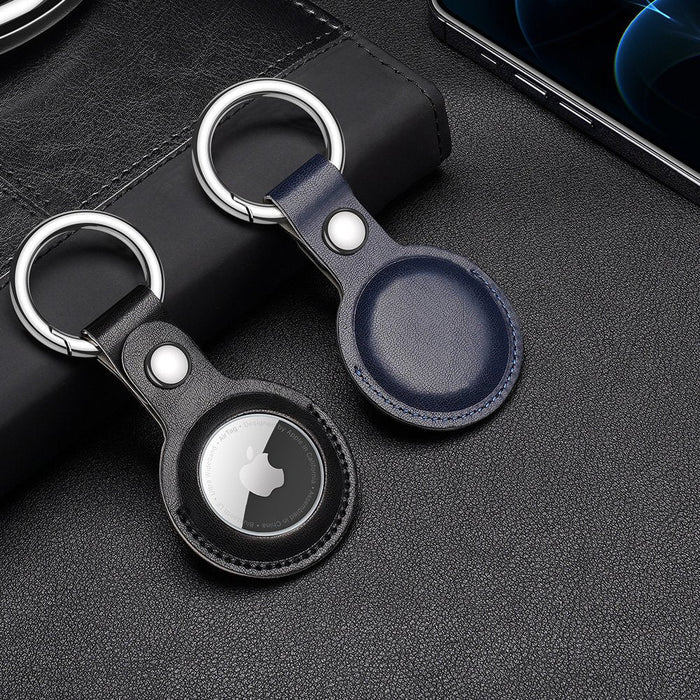 Dux Ducis 4pcs set Silicone flexible cover keychain loop case for Apple AirTag (Black / Green / Pink / Blue) - Cell