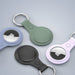 Dux Ducis 4pcs set Silicone flexible cover keychain loop case for Apple AirTag (Black / Green / Pink / Blue) - Cell