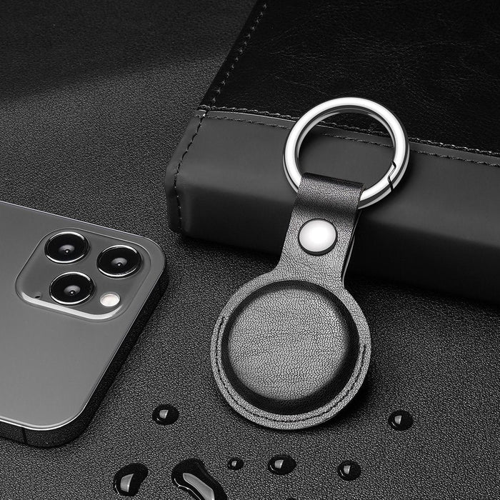 Dux Ducis 4pcs set Silicone flexible cover keychain loop case for Apple AirTag (Black / Green / Pink / Blue) - Cell