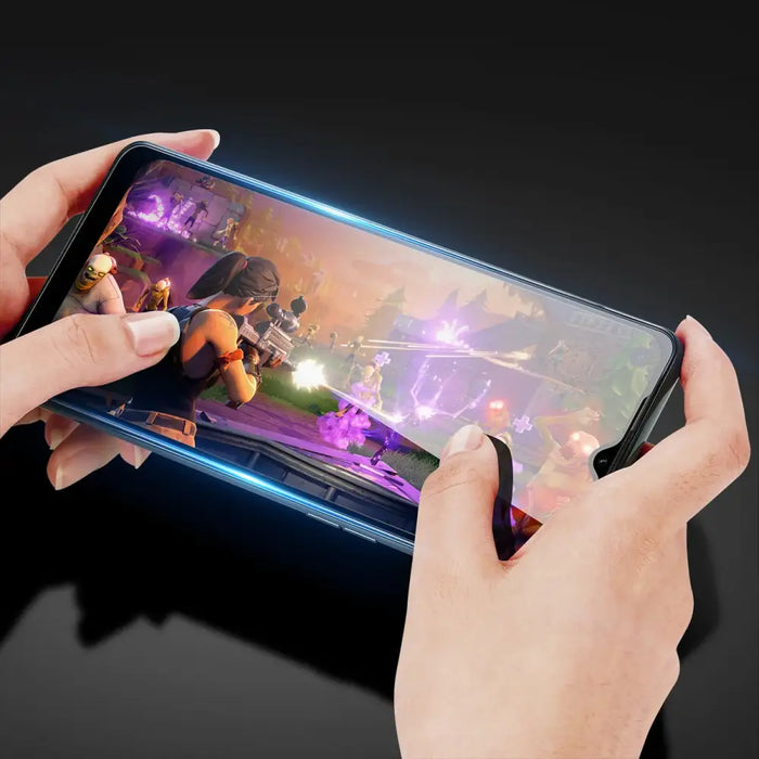 Dux Ducis 9D Tempered Glass 9H Durable Full Screen Tempered Glass with Realme C31 frame black (case friendly) - Cell