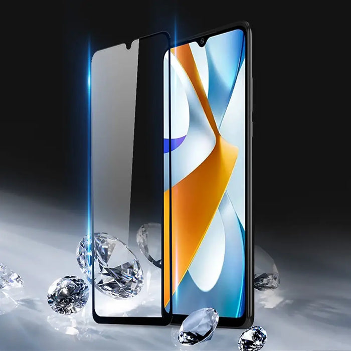 Dux Ducis 9D Tempered Glass Screen Protector for Xiaomi Poco C40 9H with Black Frame - Cell phone tempered