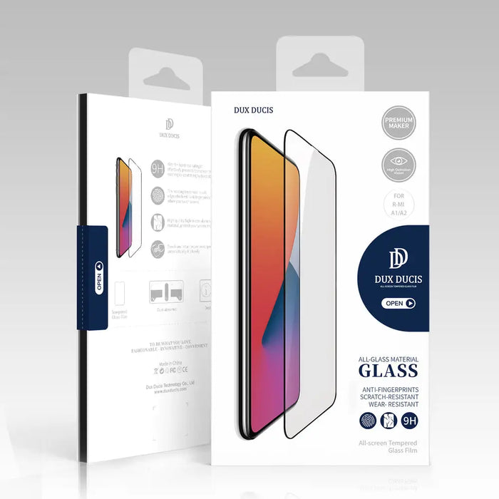 Dux Ducis 9D Tempered Glass Screen Protector for Xiaomi Redmi A2 / Redmi A1 9H with Black Frame - Cell phone tempered