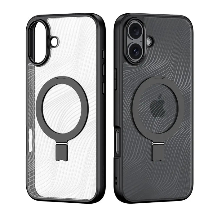 Dux Ducis Aimo Mag case with MagSafe and stand for iPhone 16 - black - Cell phone cases and covers<<<HurtelXML