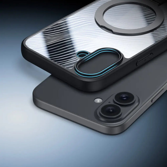 Dux Ducis Aimo Mag case with MagSafe and stand for iPhone 16 - black - Cell phone cases and covers<<<HurtelXML