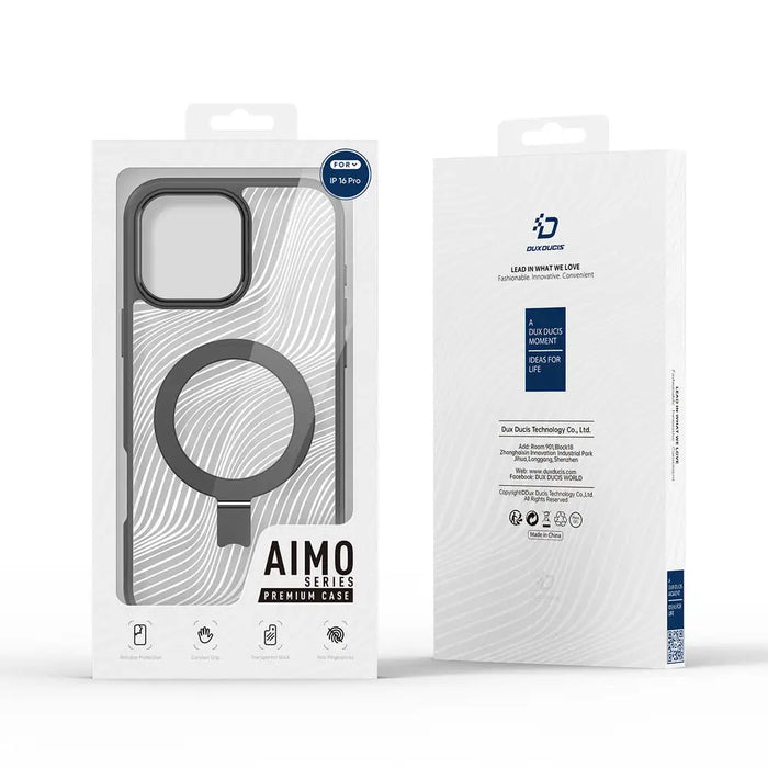 Dux Ducis Aimo Mag Case with MagSafe and Stand for iPhone 16 Pro - Black - Cell phone cases and covers<<<HurtelXML