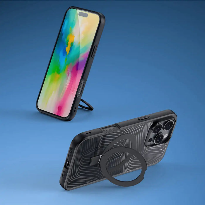 Dux Ducis Aimo Mag Case with MagSafe and Stand for iPhone 16 Pro - Black - Cell phone cases and covers<<<HurtelXML