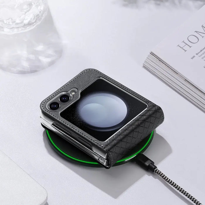Dux Ducis Brill leather case for Samsung Galaxy Z Flip 6 - black - Cell phone cases and covers<<<HurtelXML