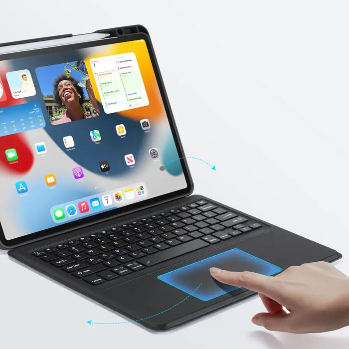Dux Ducis DK Series Bluetooth Keyboard Case for Apple iPad Pro 12.9 (2020/2021/2022) - Black - Cell phone cases