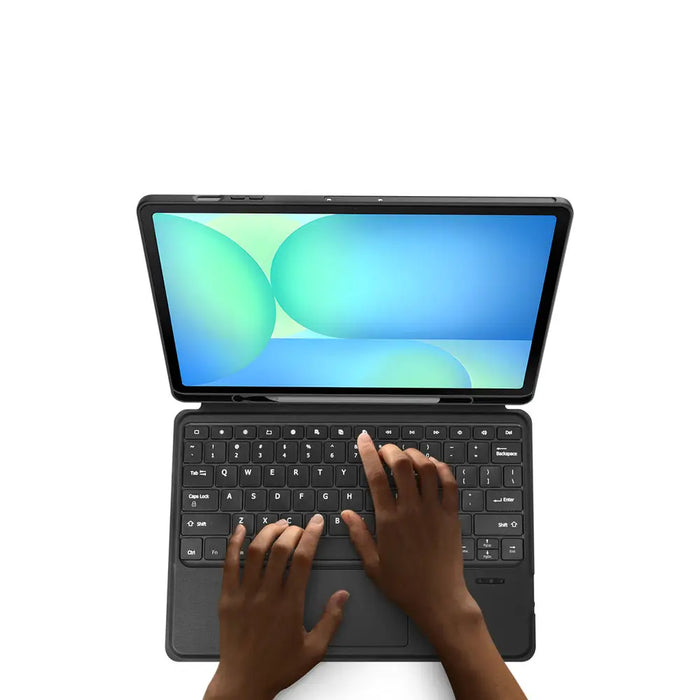 Dux Ducis (DK series) Keyboard Case for Samsung Tab S10 FE+ (Plus) with Backlight - Black - Cell phone cases