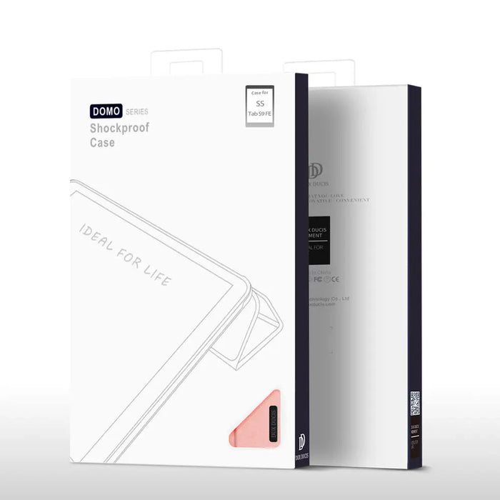 Dux Ducis Domo eco-leather case with stand for Samsung Tab S9 FE+ - pink - Cell phone cases and covers<<<HurtelXML
