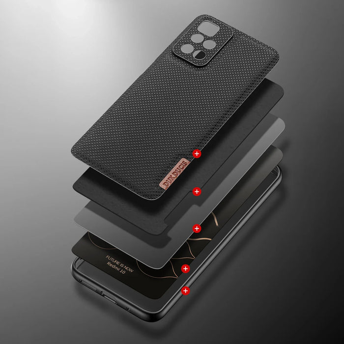 Dux Ducis Fino case cover covered with nylon material Xiaomi Redmi 10 blue - Cell phone cases and covers<<<HurtelXML