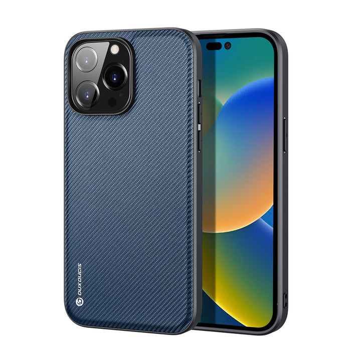 Dux Ducis Fino case cover iPhone 14 Pro Max blue nylon - Cell phone cases and covers<<<HurtelXML
