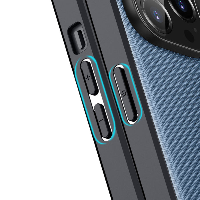 Dux Ducis Fino case cover iPhone 14 Pro Max blue nylon - Cell phone cases and covers<<<HurtelXML
