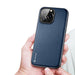 Dux Ducis Fino case cover iPhone 14 Pro Max blue nylon - Cell phone cases and covers<<<HurtelXML
