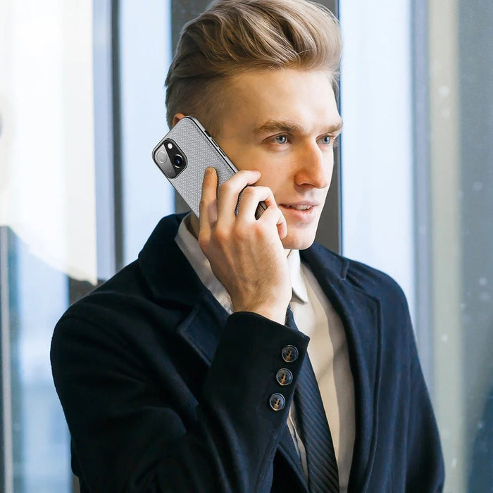 Dux Ducis Fino case covered with nylon material for iPhone 13 mini gray - Cell phone cases and covers<<<HurtelXML