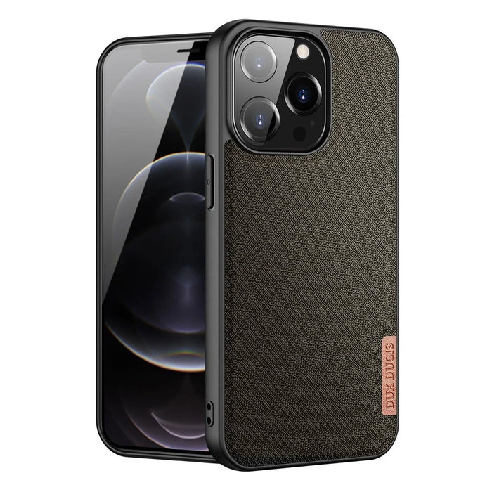 Dux Ducis Fino case covered with nylon material for iPhone 13 Pro green - Cell phone cases and covers<<<HurtelXML