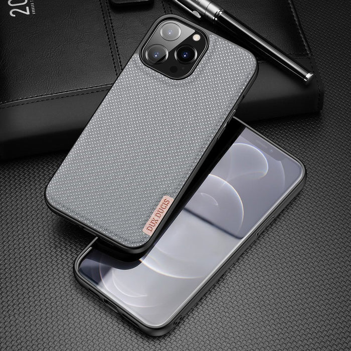 Dux Ducis Fino case covered with nylon material for iPhone 13 Pro Max gray - Cell phone cases and covers<<<HurtelXML