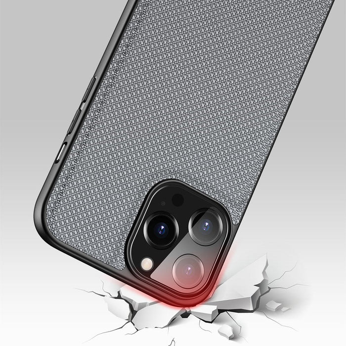 Dux Ducis Fino case covered with nylon material for iPhone 13 Pro Max gray - Cell phone cases and covers<<<HurtelXML