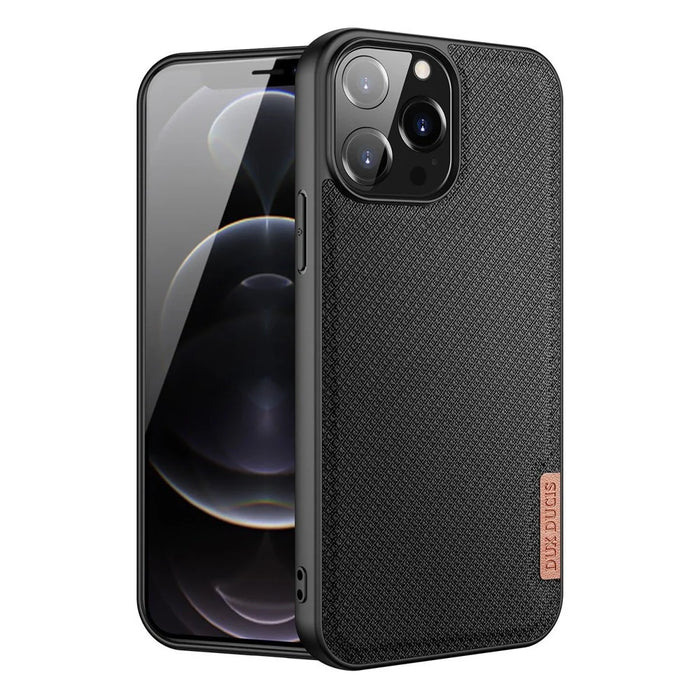 Dux Ducis Fino case covered with nylon material for iPhone 13 Pro Max black - Cell phone cases and covers<<<HurtelXML