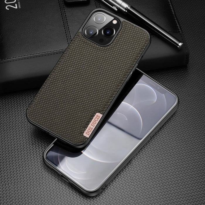 Dux Ducis Fino case covered with nylon material for iPhone 13 Pro Max green - Cell phone cases and covers<<<HurtelXML