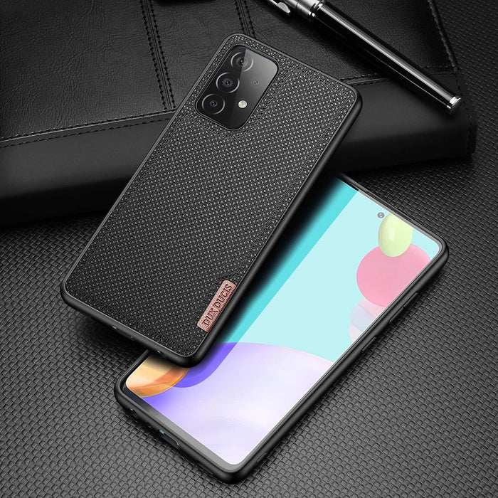 Dux Ducis Fino case covered with nylon material for Samsung Galaxy A72 4G black - Cell phone cases