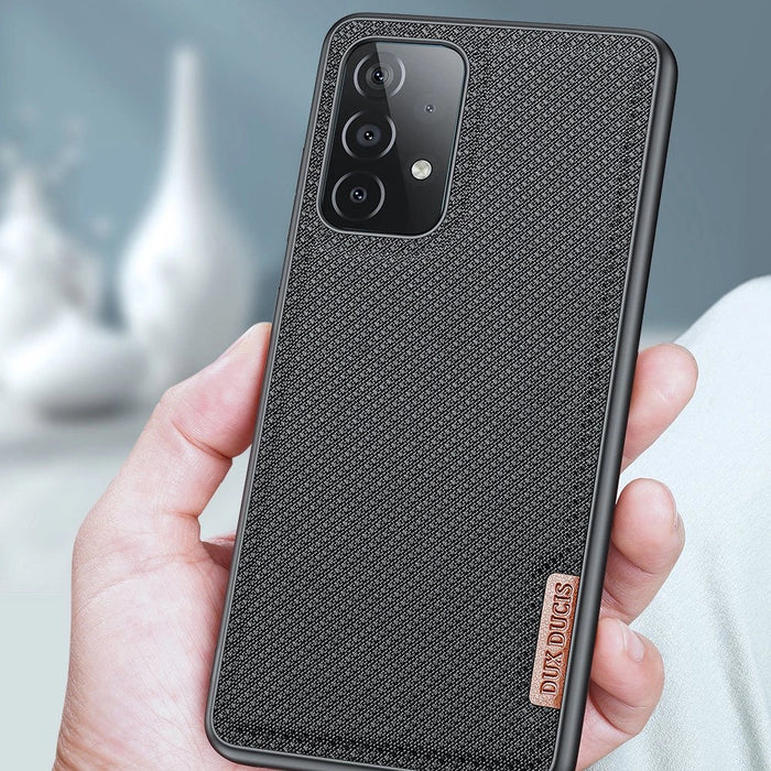 Dux Ducis Fino case covered with nylon material for Samsung Galaxy A72 4G black - Cell phone cases