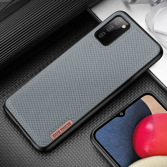 Dux Ducis Fino case covered with nylon material for Samsung Galaxy A02s EU gray - Cell phone cases