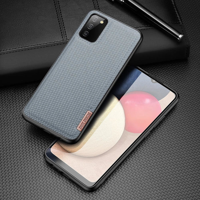 Dux Ducis Fino case covered with nylon material for Samsung Galaxy A02s EU gray - Cell phone cases