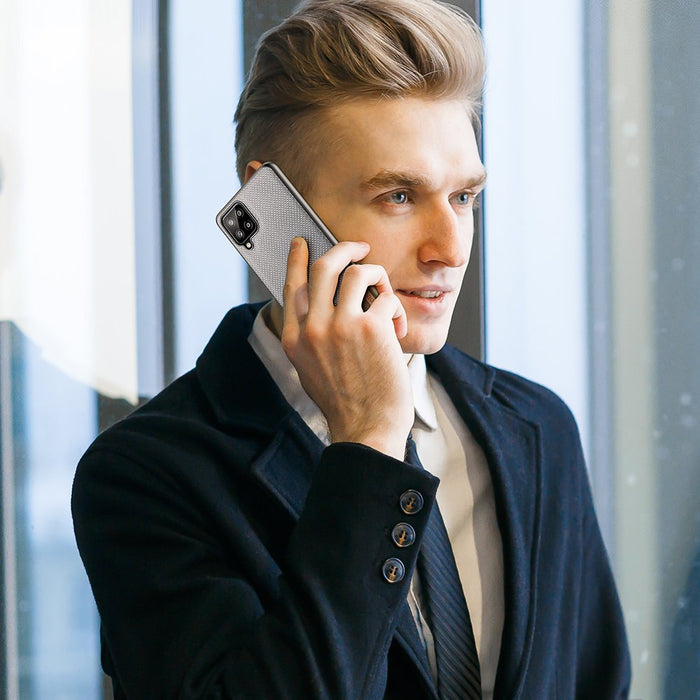 Dux Ducis Fino case covered with nylon material for Samsung Galaxy A22 4G gray - Cell phone cases and covers<<<HurtelXML