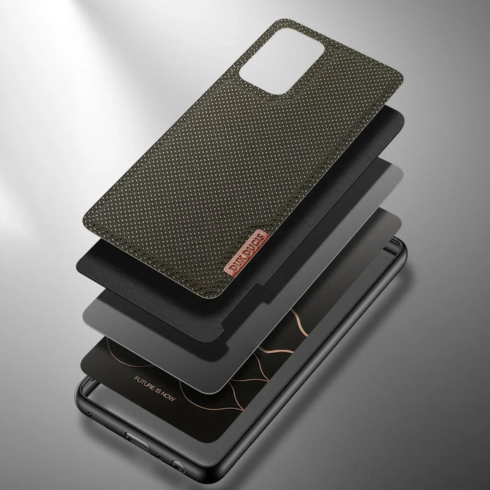 Dux Ducis Fino case covered with nylon material for Samsung Galaxy A72 4G green - Cell phone cases