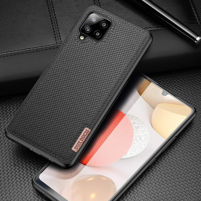 Dux Ducis Fino case covered with nylon material for Samsung Galaxy A42 5G black - Cell phone cases