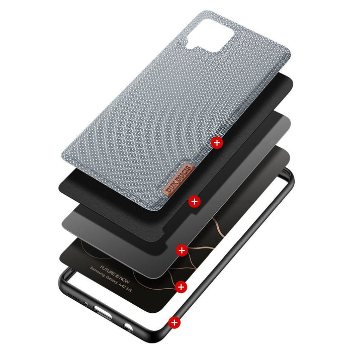 Dux Ducis Fino case covered with nylon material for Samsung Galaxy A42 5G gray - Cell phone cases and covers<<<HurtelXML