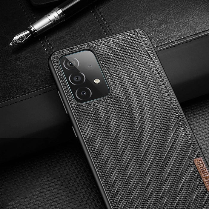 Dux Ducis Fino case covered with nylon material for Samsung Galaxy A72 4G black - Cell phone cases