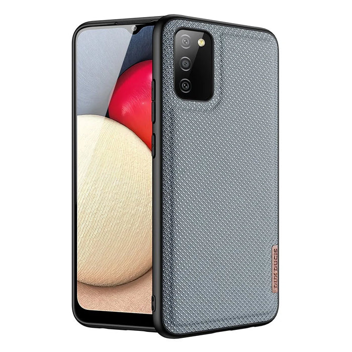 Dux Ducis Fino case covered with nylon material for Samsung Galaxy A02s EU gray - Cell phone cases