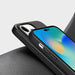 Dux Ducis Grit Leather Case for iPhone 14 Pro Elegant Faux Leather Cover (MagSafe Compatible) Black - Cell phone cases