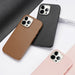 Dux Ducis Grit Leather Case for iPhone 14 Pro Max Elegant Faux Leather Cover (MagSafe Compatible) Black - Cell phone