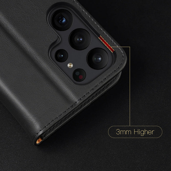 Dux Ducis Hivo case Samsung Galaxy S23+ flip cover wallet stand RFID blocking brown - Cell phone cases