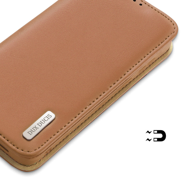 Dux Ducis Hivo case Samsung Galaxy S23+ flip cover wallet stand RFID blocking brown - Cell phone cases