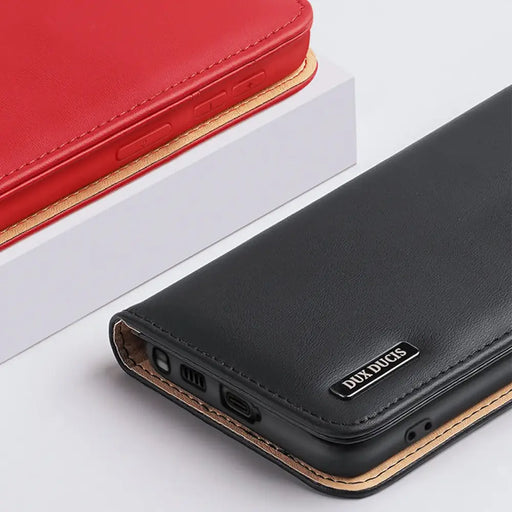 Dux Ducis Hivo case Samsung Galaxy S23 flip cover wallet stand RFID blocking brown - Cell phone cases