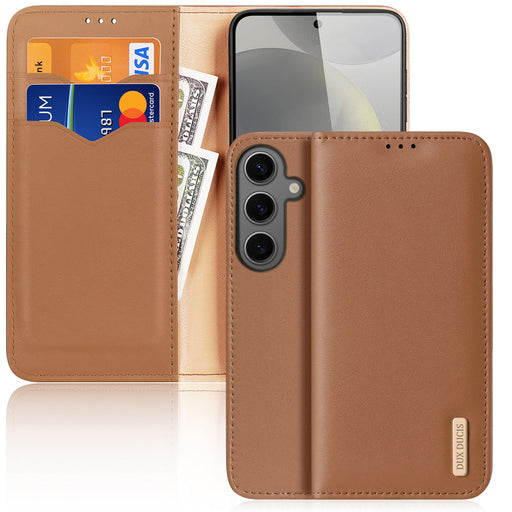 Dux Ducis Hivo case with flap and RFID blocker for Samsung Galaxy S24+ - brown - Cell phone cases and covers<<<HurtelXML