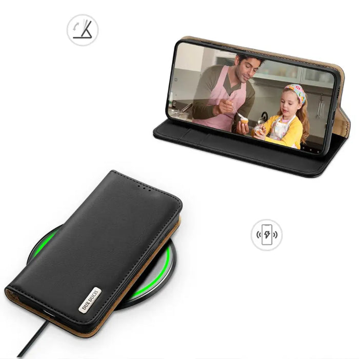 Dux Ducis Hivo case with flap and RFID blocking for Samsung Galaxy S24 - black - Cell phone cases and covers<<<HurtelXML