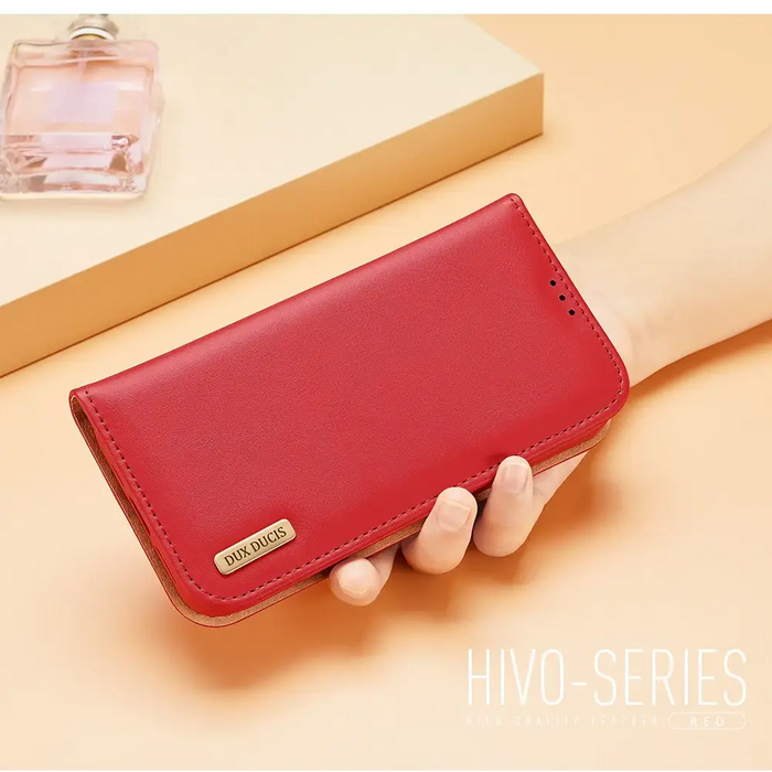 Dux Ducis Hivo iPhone 15 Plus wallet case with RFID blocking - brown - Cell phone cases and covers<<<HurtelXML