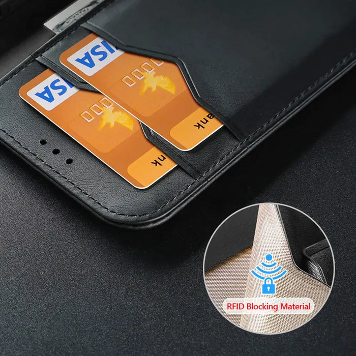 Dux Ducis Hivo iPhone 16 Case with Flip and RFID Protection - Black - Cell phone cases and covers<<<HurtelXML