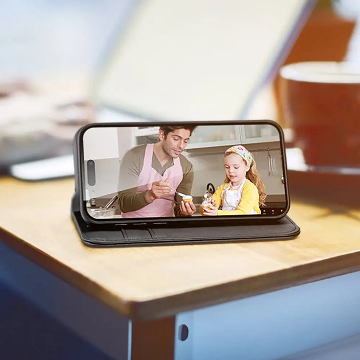 Dux Ducis Hivo iPhone 16 Pro Case with Flip and RFID Protection - Black - Cell phone cases and covers<<<HurtelXML