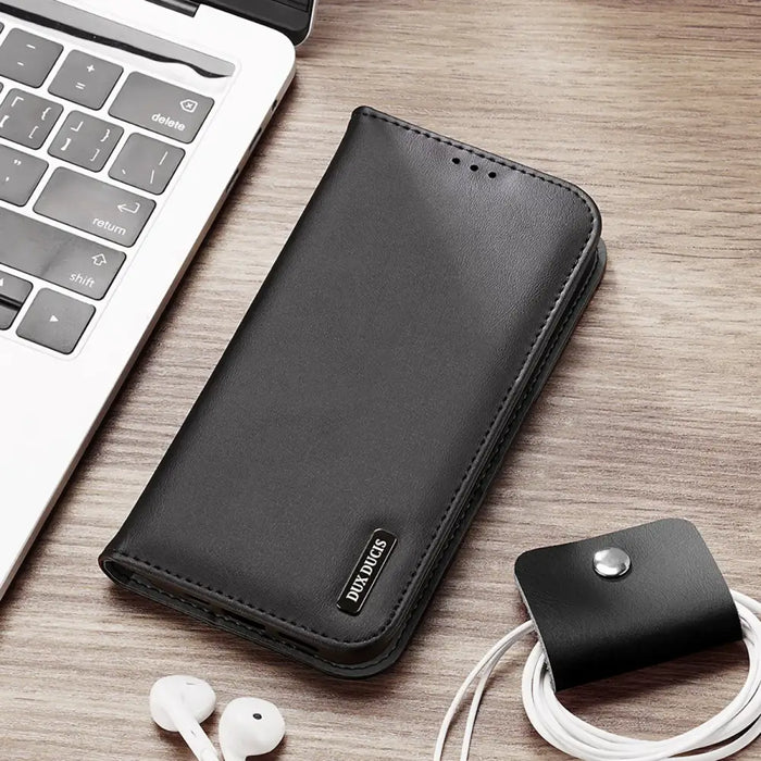 Dux Ducis Hivo iPhone 16 Pro Max Case with Flip and RFID Protection - Black - Cell phone cases and covers<<<HurtelXML