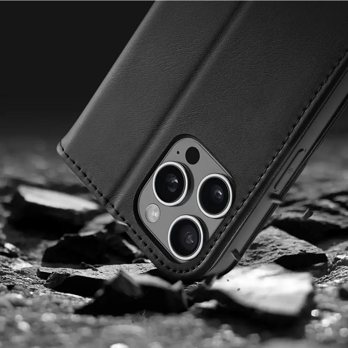 Dux Ducis Hivo iPhone 16 Pro Max Case with Flip and RFID Protection - Black - Cell phone cases and covers<<<HurtelXML